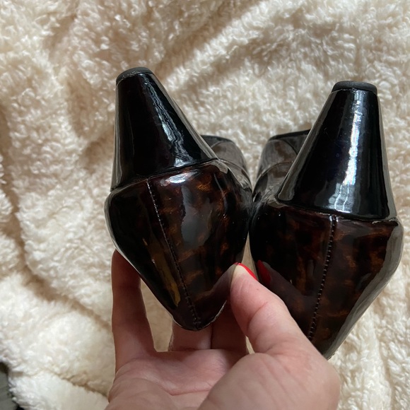 Cool peep toe wedge, brown and black animal print - Picture 5 of 5